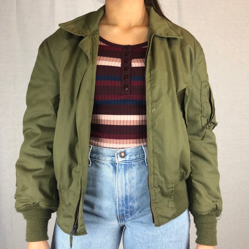 Vintage army bomber jacket 💣